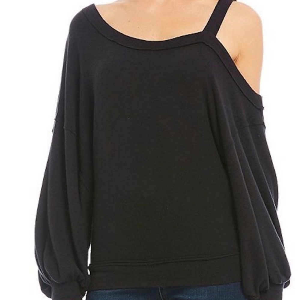 Free People Black Off-Shoulder Top